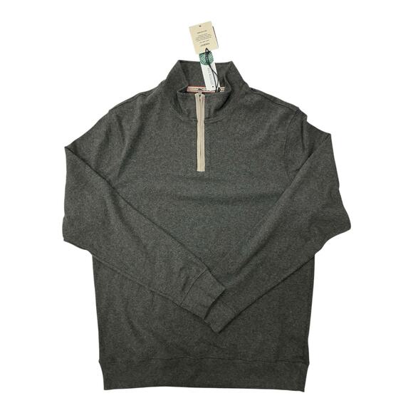 The Normal Brand Puremeso Quarter Zip Pullover Charcoal Dark Grey Size M NWT - Picture 1 of 5